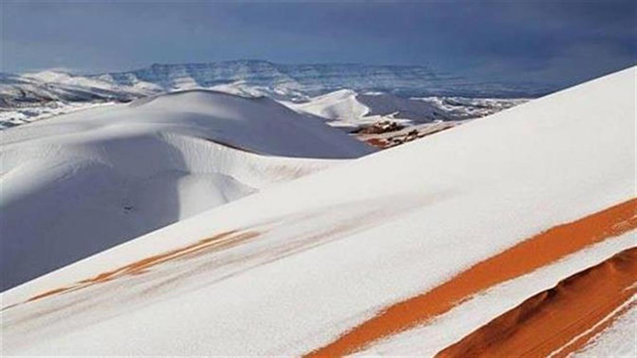 Στα λευκά η έρημος του Μαρόκου