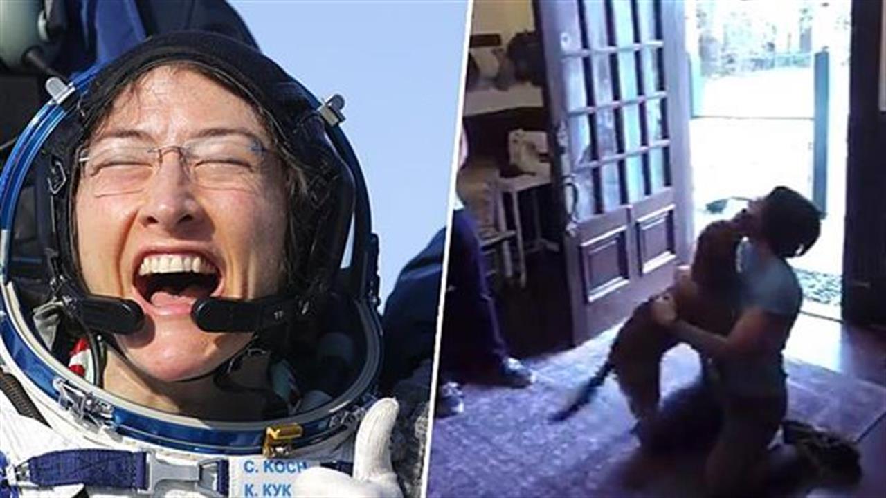 Σκύλος βλέπει την αστροναύτη αφεντικό του μετά από έναν χρόνο