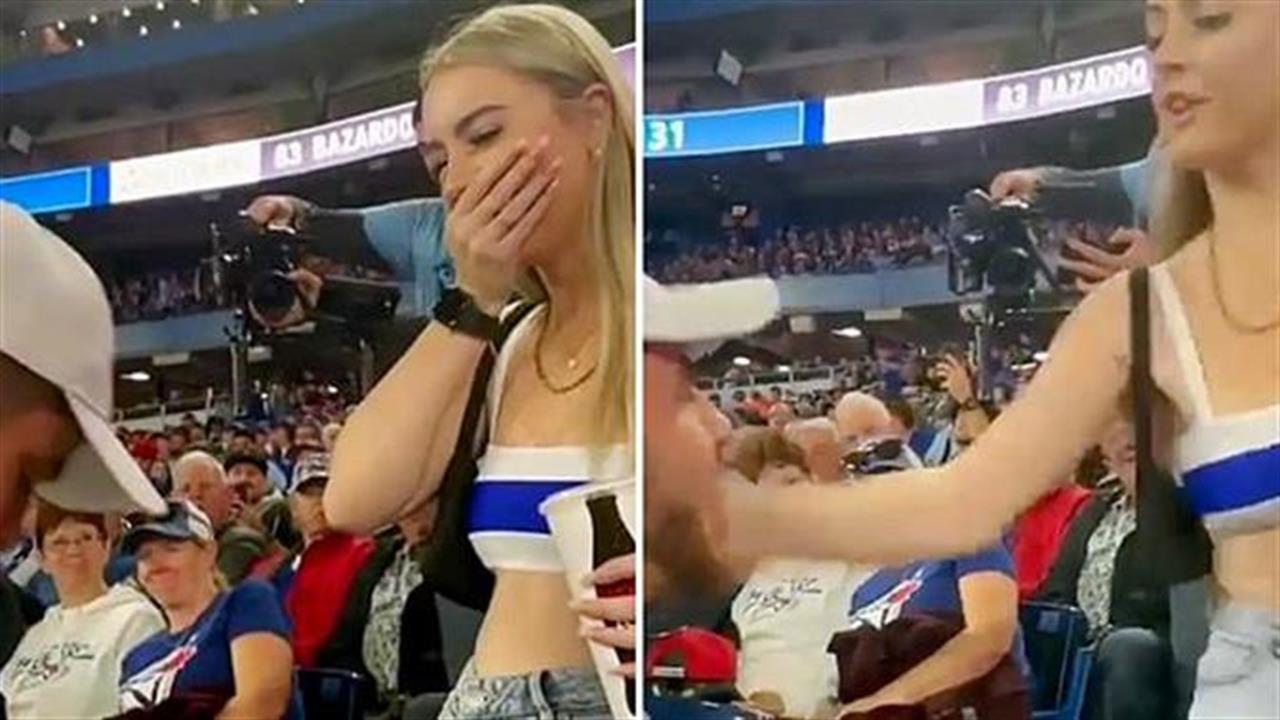 Της έκανε πρόταση γάμου με... γλειφιτζούρι και εισέπραξε χαστούκι