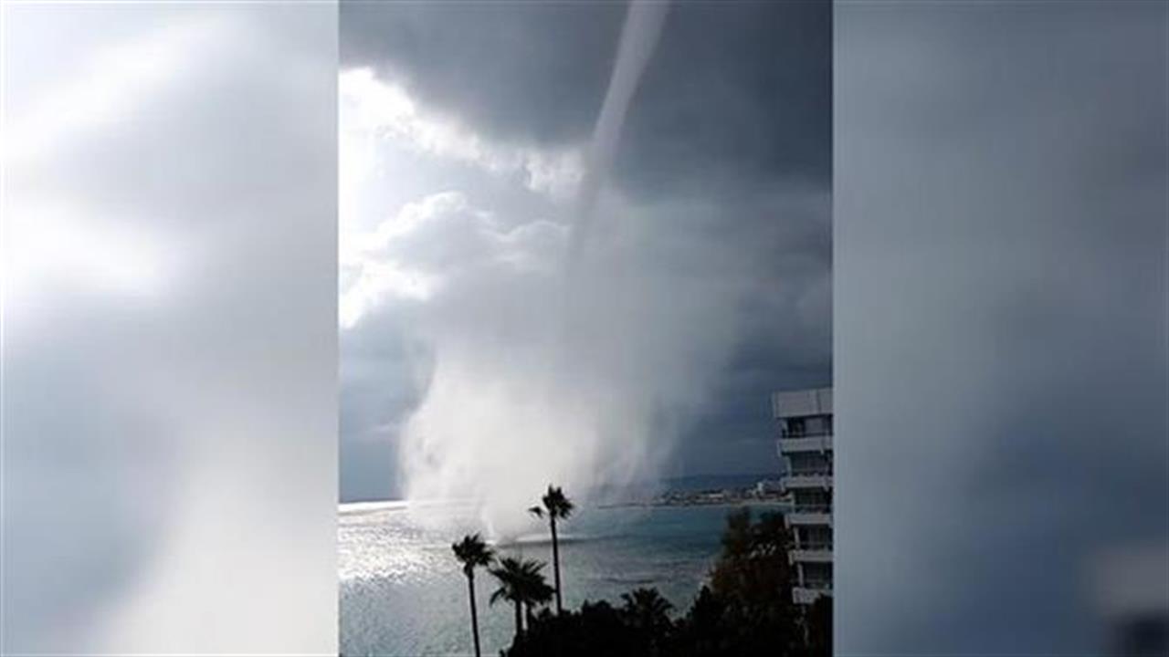 Aνεμοστρόβιλος σε παραλία της Αγίας Νάπας τρομάζει τουρίστες