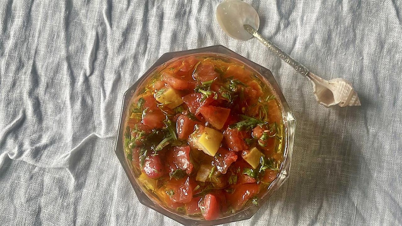 Ωμή σάλτσα ντομάτας (sauce vierge)