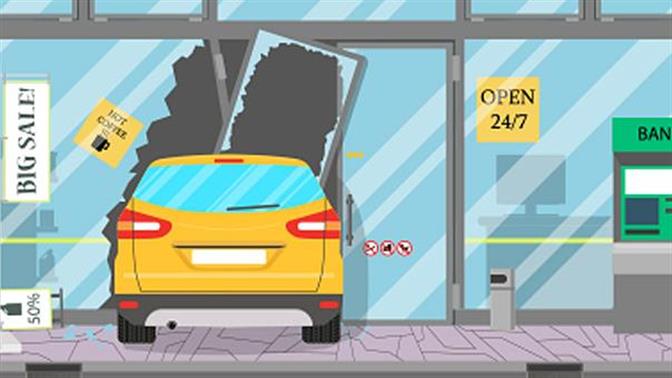 Μπούκαρε με το αυτοκίνητο στο κατάστημα γιατί δεν του διέκοψαν το συμβόλαιο