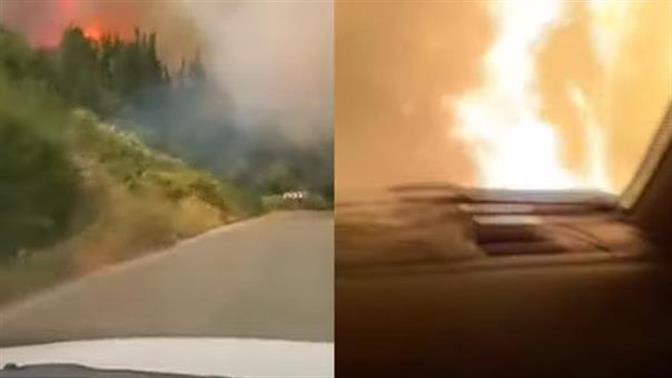 Αυτοκίνητο στη Γορτυνία μπαίνει μέσα στις φλόγες