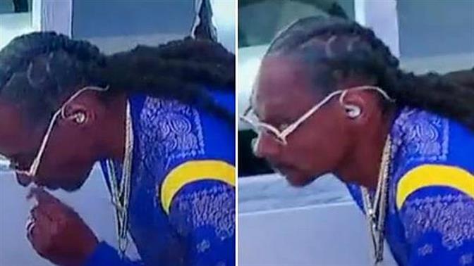 Ο Snoop Dogg σκάει μπαφάκι στη σκηνή του Super Bowl