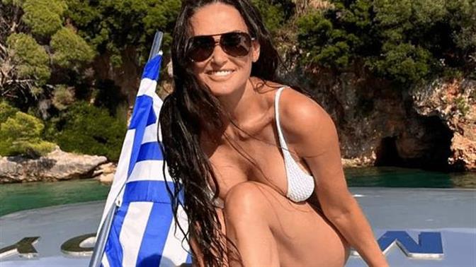 Η Ντέμι Μουρ απολαμβάνει τις τελευταίες ημέρες της στην Ελλάδα