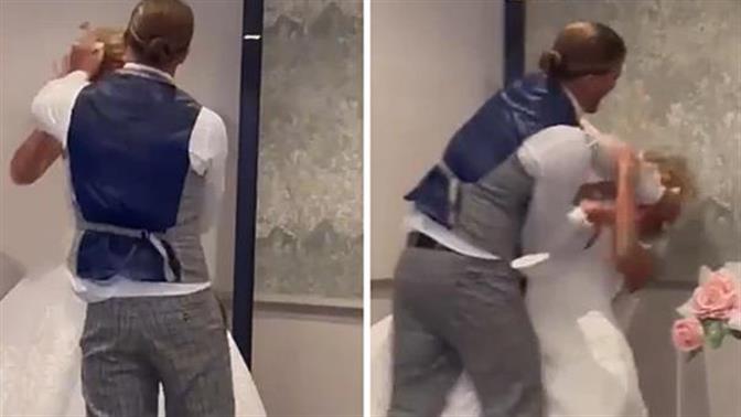 Γαμπρός ρίχνει τούρτα στη νύφη, σχολάει τον γάμο