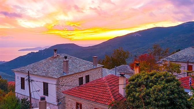 Oικονομικά δωμάτια με τζάκι στο Πήλιο