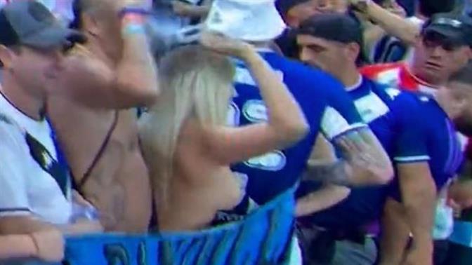 Γυμνόστηθη φίλαθλος της Αργεντινής πανηγύρισε έξαλλα την κατάκτηση του Μουντιάλ