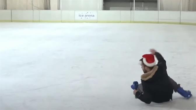 «Κοίτα Γιώργο το’χω» είπε ρεπόρτερ στον Παπαδάκη και έφαγε τούμπα σε παγοδρόμιο