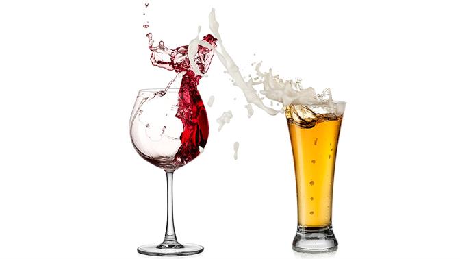 Μπίρα εναντίον κρασιού: Τι είναι πιο υγιεινό;
