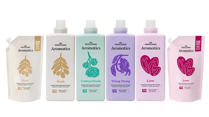 Νέα Μαλακτικά Ρούχων Aromatics της Παπουτσάνης με συναρπαστικό άρωμα που θα… φορεθεί πολύ!
