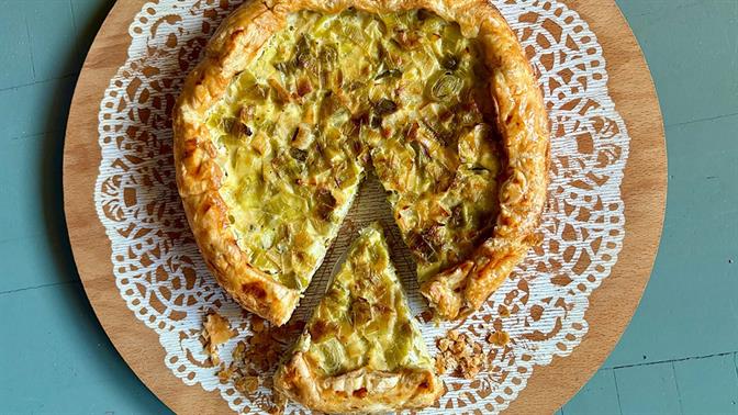 Μια τάρτα με τα τελευταία πράσα για φέτος