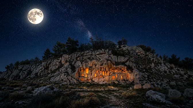 Στο Ιερό της Αφροδίτης στο Χαϊδάρι για αυγουστιάτικη Πανσέληνο όπως δεν την έχεις ξαναδεί